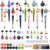 JNwhy Beadable Pens 12 Sets DIY Ballpoint Pens Making Kit with Astronaut Rocket Spaceship Silicone Focal Beads Alloy Pendants Assorted Spacer (Astronautic Theme)