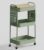 johgee 3 Tier Rolling Cart with DIY Pegboards, Metal Rolling Utility Cart with Table top, Sturdy Storage Organizer Cart with Locking Wheels & Hooks for Office, Classroom, Kitchen and Bathroom
