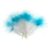 John Bead Marabou Feathers 4-6 Inches (18 Grams) White/Turquoise Fluffy Craft Feather for DIY Arts & Crafts, Decorations, Dream Catcher Supplies