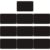 JOINPAYA 10pcs Black Aluminum DIY Name Sign Plate, Blank Metal Name Plate with Strong Material for Office and Cubicle Use