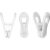JOINPAYA 25 Pcs White Plastic Clothes Pins Clips for Laundry with Windproof Non-Slip Teeth Design, Multi-Purpose Plastic Clothespins for Towels and Small Garments on Clothesline