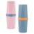 jojofuny 2pcs Portable Toothbrush Case Set with Lid and Mouthwash Cup