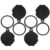 jojofuny 4pcs Portable Handheld Folding Magnifier 20x with High Definition Glass Lens and Artificial Leather Cover Compact Pocket Magnifier for Reading and Outdoor Exploration