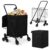 Jojoka Heavy Duty Folding Stair Climbing Utility Cart – 360° Swivel Wheels – Dual Baskets & Waterproof Liner – Portable Wheeled Office Trolley for Groceries, Laundry, Camping – 100 lbs Capacity,
