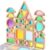 JOLKID Wooden Building Blocks Set with Colored Acrylic Windows – 32 Pieces – Montessori Light Table Educational Sensory Stacking Toys for Toddlers & Preschoolers Ages 18M+