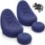 JolliLudo 2 Sets Inflatable Bean Bag Chairs Set with Ottoman Electric Pump Folding Blow up Lazy Sofa Loungers Chair with Footstool Couch for Movie Night Film Marathon Gaming Camping (Navy Blue)