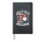 Jolly Old Mailman Christmas Gnome Holiday Fun Hardcover Journal, Black