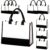 jolsentra 8 Pcs Jute Tote Bags with Handle & Button Closure, Burlap Totes Lined Reusable Tote Bag for Wedding Bridesmaid Gifts DIY