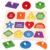 JOLSNAF Montessori Wooden Peg Shape Puzzles for Toddlers