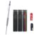 JOMPENS Carpenter Pencil, 2.0mm Metal Mechanical Deep Hole Marker with 36 Leads, 2 Sharpeners, Built-in Eraser, 42mm Long Tip for Woodworking and Construction