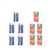 JOMPENS Erasers Set, 10 Pack Rectangular Pencil Erasers, 5 White and 5 Rainbow Erasers, Precision Pencil Erasers for Drawing Sketching Correction School Supplies and Office Supplies