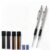 JOMPENS Mechanical Carpenter Pencil, 45mm Long Nib Deep Hole Marker, 2mm HB Strong Lead, Full Metal Ergonomic Woodworking Pencil for Construction, Architect and Carpenter(1 case) (2, Silver)