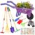 JONRRYIN Wheelbarrow for Children, Gardening Set Children with Gloves, Spade and Rake, Garden Wheelbarrow for Outdoors, Children Educational Games (Violet)