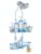 Joqixon Shower Caddy Adhesive Bathroom Shelf, 2-Pack Rustproof Shower Organizer with Soap Holder, Wall Mounted Shelves for Large Storage with 16 Hooks