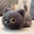 Jorkei Weighted Grey Cat Stuffed Animals, 1.2 lbs Weighted Grey Cat Plush, Cuddly Soft Weighted Plushie Pillow Gift for Girls Boys (12″)