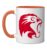 Joseph A. Foran Lions Ceramic Mug, Orange/White, 11oz