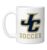 Joseph City High School Wildcats Soccer Ceramic Mug, White, 11oz