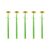 Journaling Gel Pen Set, 5 Piece Flower Writing Pens with Yellow Flower Accents and Green Pen Bodies for Notes, Lists, and Daily Desk Use Gel Pens Writing Note Taking Journaling Green Bodies School Set