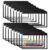 JOUTYFOR 16 Pieces Clear Zipper Pouches Pencil Pouches PVC Makeup Pouch Envelopes Folder Storage Multi Purpose Pouch Document File Organization Bags, Office Supplies (Black Edging, 11.5 x 7.5 Inches)
