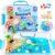 JOVA Klever Kits Ocean Slime Sensory Bin for Kids with Glow in The Dark Stones, Sand Squishy Making Kit with Sea Animals, Gifts for Kids Age 3-8