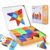 JoxSaxin 56PCS Mini Magnetic Tiles, Portable Magnetic Toy Travel Set for Kids, Includes Iron Storage Box, Puzzle Toy for Boys and Girls Ages 3+, Creative Building Toy Set, Holiday