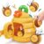 JoyCat 6 Month Old Baby Toys, Flower Beehive with 5 Stuffed Sensory Bees, Crinkle, Rattle, Mirror, Montessori Toys for 6-10 Months Old Babies, Infant Toys Baby Shower Easter Basket Stuffers Gifts