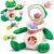 JoyCat Baby Toys 3-18 Months, Frog Montessori Toy Includes 4 Sensory Insects with Rattle, Crinkle, Squeaker & Baby Mirror for Tummy Time, Soft Stuffed Animal Toy for Infants Newborn Boy & Girl Gifts
