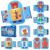 JoyCat Dressing Busy Book for Toddlers 2-4, Montessori Toy with 7 Real Dressing Skills, Fine Motor Skills Toy, Travel Toys for Toddlers, Sensory Life Skills Preschool Learning Gift