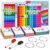 JoyCat Math Flash Cards & 4-in-1 Double-Sided Pop Chart, 288 Write & Wipe Cards, Addition Subtraction Multiplication & Division Math Manipulative for Kids Ages 4-8, Homeschool Classroom