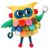 JoyCat Sensory Owl Baby Toy with Crinkle Feathers & Mirror, 0-12 Months