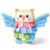 JoyCat Sensory Owl Baby Toy with Crinkle Feathers & Mirror, 0-12 Months