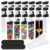 Joyclub 25 Pack Sublimation Water Bottle, 20 oz Dual Opening Tumblers