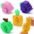 JOYIN 4 Pcs 3D Printed Fruit Fidget Toys, Make a Sound Flexible Desk Fidget Toy for Stress Relief, Boys Girls Kids Adults Birthday Gift Party Favors Stress Toys