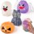 JOYIN 4 PCS Halloween Glitter Squishy Toys, Slow Rising Squishy Toys, Anxiety Relief Stress Balls, Sensory Toy for Kids Teens, Party Favors, Trick or Treating, Classroom Prize