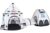 JOYIN White Rocket Ship Pop up Play Tent with Tunnel and Playhouse Kids Indoor Outdoor Spaceship Tent Set