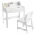 JOYMOR Kids Desk and Chair Set, Study Table with Fabric Drawer, Children Desk with Storage for Boys and Girls