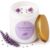 JOYQUA Meditation Candle Gift, 9 oz Lavender Crystal Candle, Gold Lid
