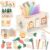 Joyreal 8-in-1 Montessori Tissue Box Toy for Baby 12 Months – Neutral Color Wooden Activity Cube for Boys and Girls First Birthday Gifts – Sensory Toy for Toddlers 1-3 Preschool Learning Education