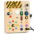 Joyreal Busy Board for Toddlers 1-3 – Montessori Toys for 1 2 3 Year Old, Wooden Sensory Activity Board with 10 Switches&19 Lights, Ideal Educational Travel Toy Gift for 1+ Year Old Boy&Girl Birthday
