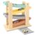 Joyreal Montessori Toddler Toys for 1 2 Year Old – 4 Level All-Wooden Car Ramp Racer Toys with 4 Mini Cars & Garages – Christmas Birthday Gifts for 1-3 Year Old Boys and Girls