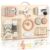 Joyreal Wooden Busy Board for Toddlers, Montessori Toys for 1 2 3 Year Old, Sensory Activity Board with Music Box & 12 Motor Skill Activities, Educational Travel Toys Gift for Boys Girls