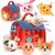 JOYSINTOY Baby Toys 6-12 Months – Soft Barn with Stuffed Farm Animals Toy