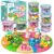 JOY SPOT! 8-Pack Play Dough Jars, Reusable Sensory Play Kit for Kids, Non-Toxic, Educational Creative Playdough,Birthday Valentines Gift,Party Favors, Goodie Bags, Boys Girls Home Preschool Classroom