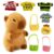 JPORSHU 9PCS Capybara Plush， with 9PCS Clothes & Accessories，10inch Capybara Stuffed Animals Toy，for Kids Girls Cute and Soft Capybara Plush Stuffed Animal that Can Be Casually Matched