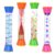 JRLAJRL Liquid Motion Sensory Toys, 4 Pack Visual Timer Set with Glitter, Bubbles and Floating Effects for Stress Relief and Relaxation (4P-Flower Base Edition #1)