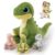 Jrystar Dinosaur Stuffed Animal with Babies, 20″ Mommy Dinosaur with Babies Inside, Weighted Plush Animal, Dino Stuffed Animal, Dino Plush Toys for Boys Girls Kids on Birthday Children’s Day Christmas