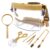 JTCJozz Bug Catcher Kit, Kids Bug Collection Kit, Outdoor Nature Explorer Kit with Tweezers, Magnifying Glass, Science Educational Kit, Bug Observation Container for Boys and Girls (Gold)