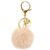 jtkdxqs Soft Pom Pom Keychain Artificial Mink Fur Plush Fluffy Ball Key Ring with pearl for Women,pink b
