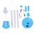 JTLB Street Lamp Bubble Machine Bubble Blower Sprayer Remote Control Rechargeable Music Light Outdoor Camping Home Gardening with Sound and Light for Kids (Blue)