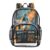 Jucciaco PVC Backpacks Graffiti Motorcycle Girls Boys Large Clear Decor Transparent Backpack School See Through Bookbag Waterproof Fashion Activities Learning Work And Travel Bag